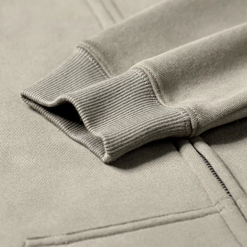 Men's Plush Oversized Heavyweight Full-Zip Hoodie